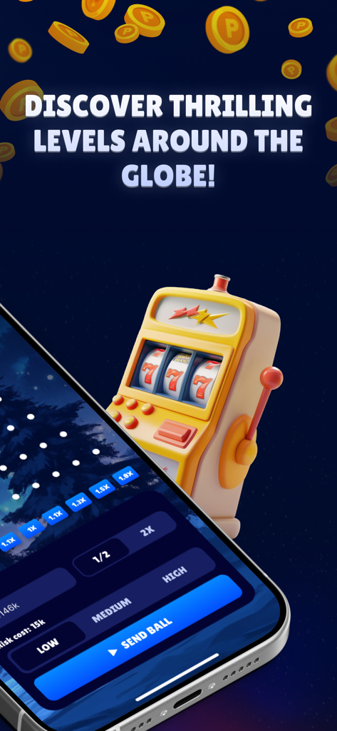 Plinko Real Casino Game - Plinko Real Casino Game interface with a slot machine and drop ball multipliers.