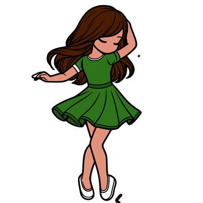 girl dancing  realistic