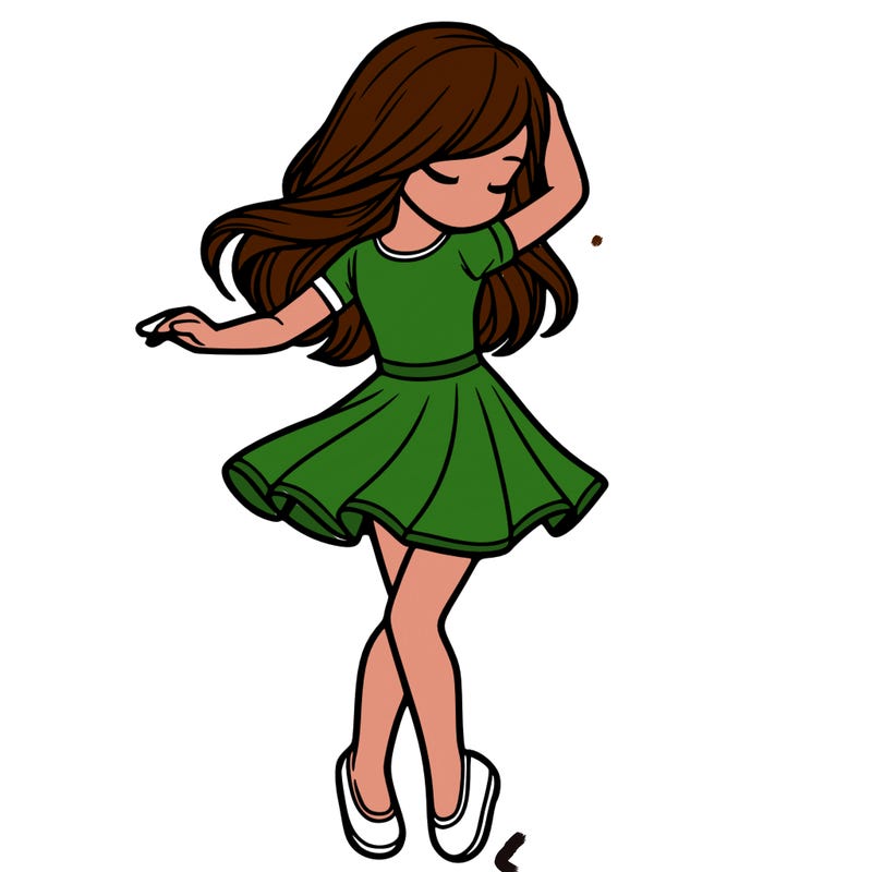 girl dancing  realistic