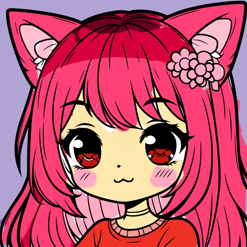 a cute girl with cat ears