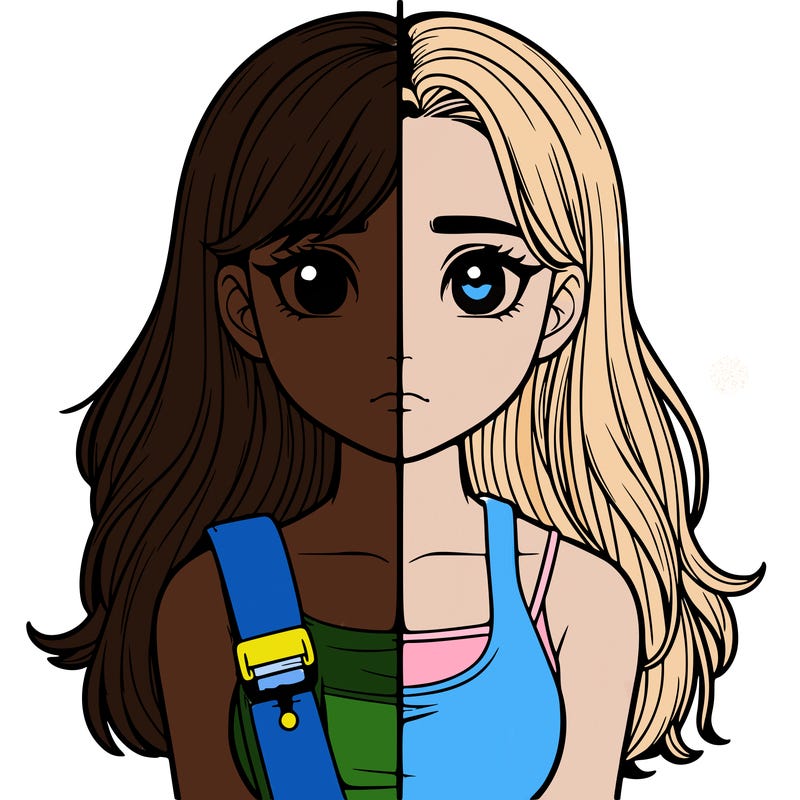 realistic girl split
