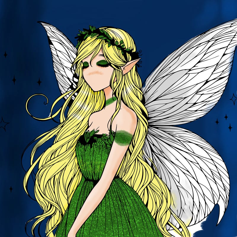 ethereal realistic fairy girl