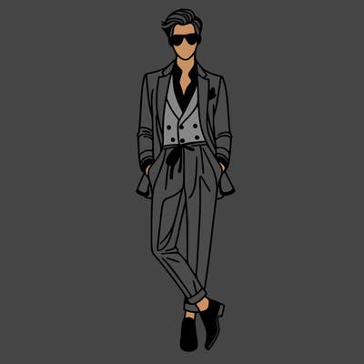 fashion guy with beautiful clothes