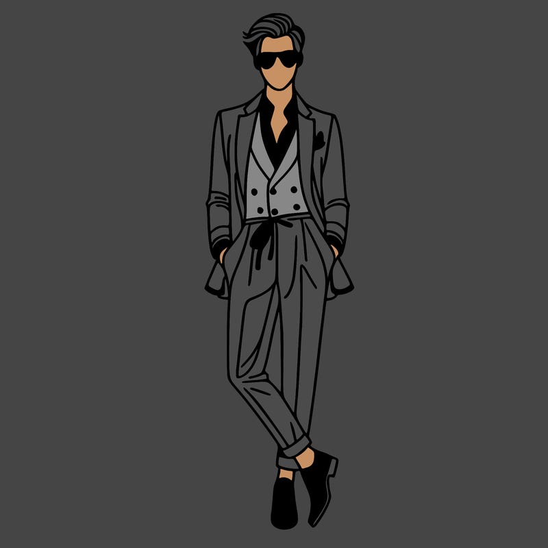 fashion guy with beautiful clothes