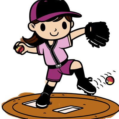 softball girl pitching