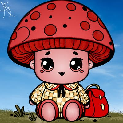 realistic mushroom child