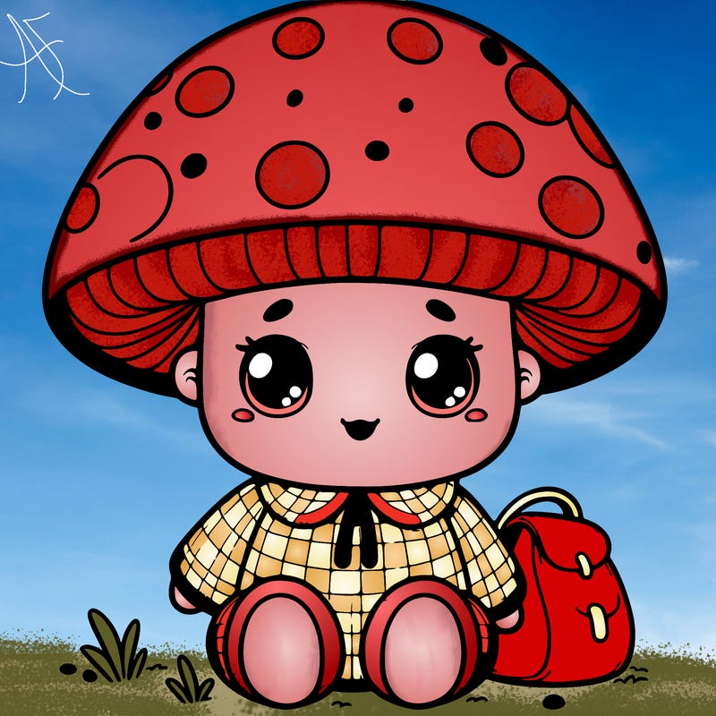 realistic mushroom child