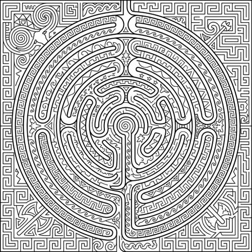 Cretan Labyrinth Patterns