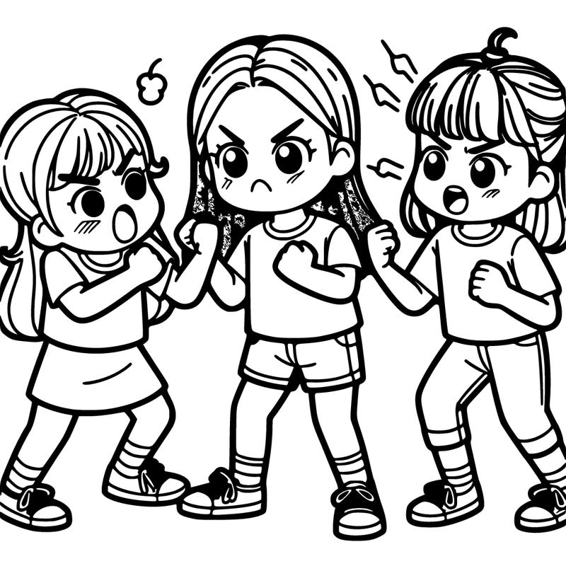 3 girls fighting