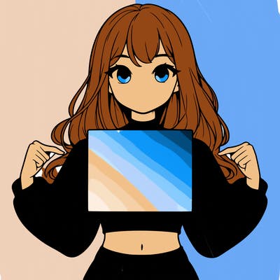 girl holding a blank sign in a long sleeve crop top