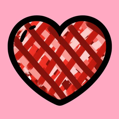 a blank heart