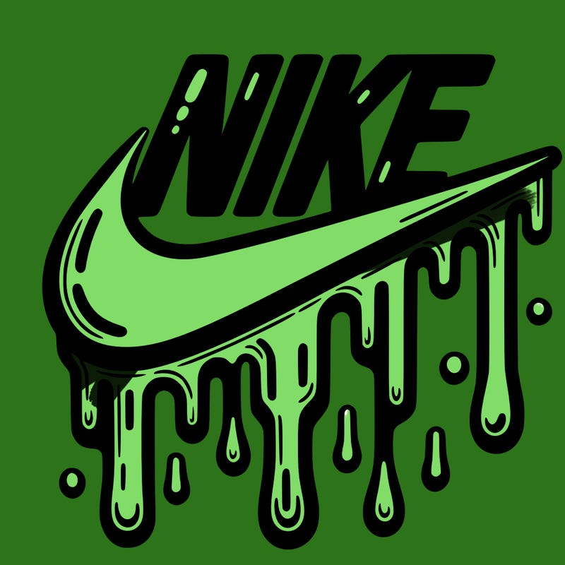dripping nike logo