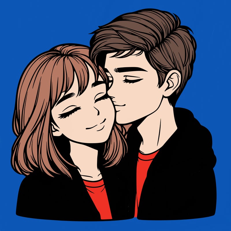 realistic girl and boy  love
