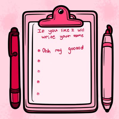 blank clip board with pen