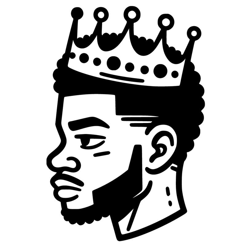 black man with a crown
