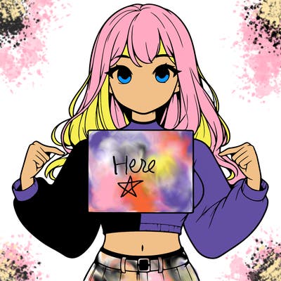 girl holding a blank sign in a long sleeve crop top