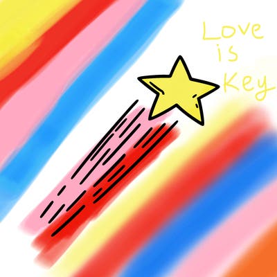 a shooting star in the sky