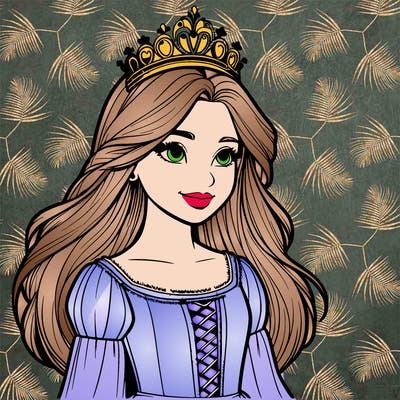 a realistic medieval princess with a tiara
