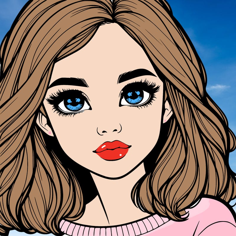 realistic girl whith cute eyes