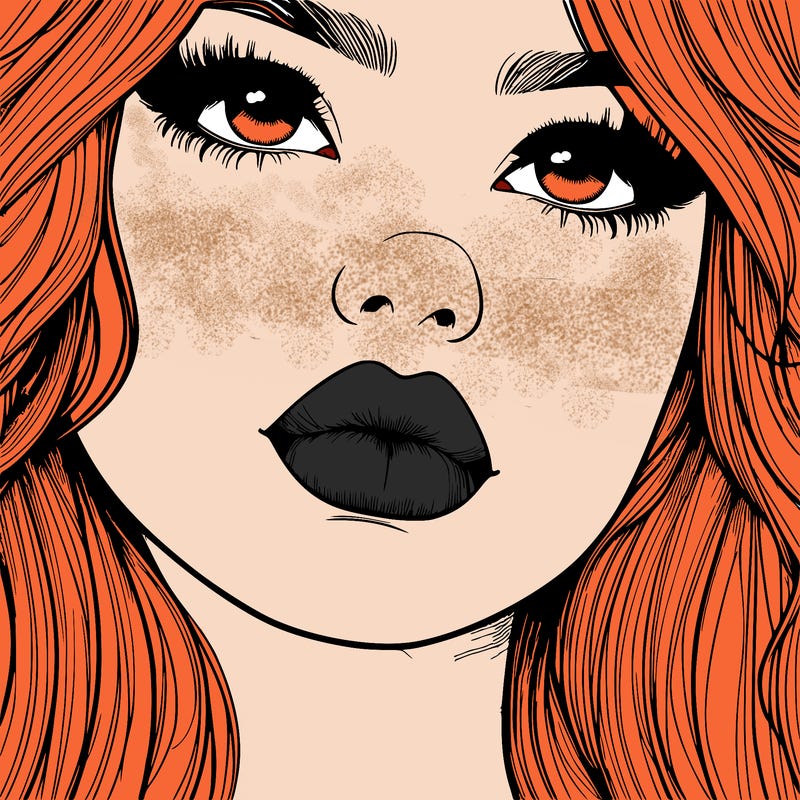 really realistic girl with lips