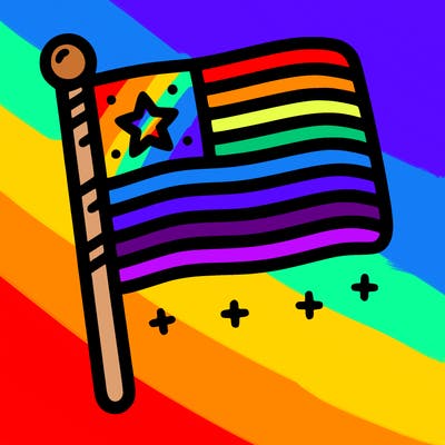 a flag with 6 stripes