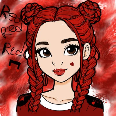 realistic girl with braids