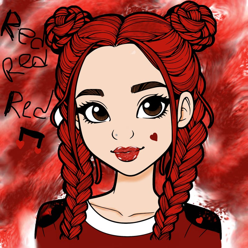 realistic girl with braids