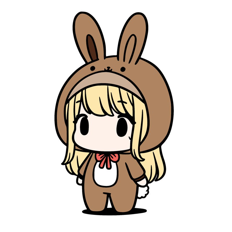 a girl in a bunny costume