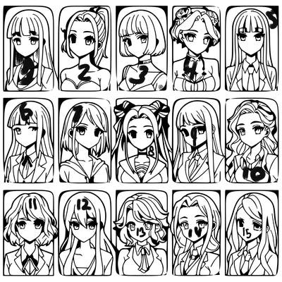 girls that look diffrent anime