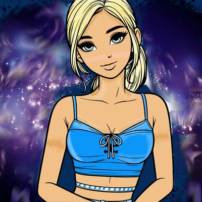 realistic girl with crop top