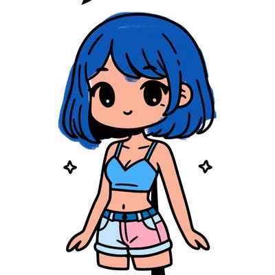 cute girl in crop top standing