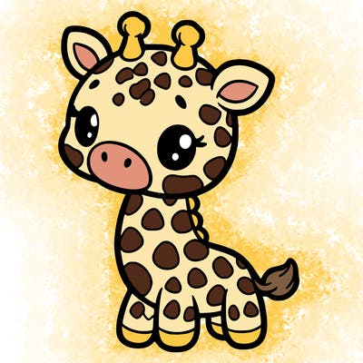 super duper cute giraffe