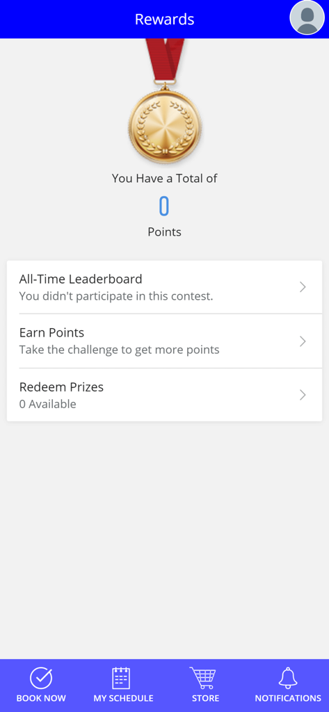 Bart Coaching - Bart Coaching app rewards interface showing current points total and athlete leaderboard