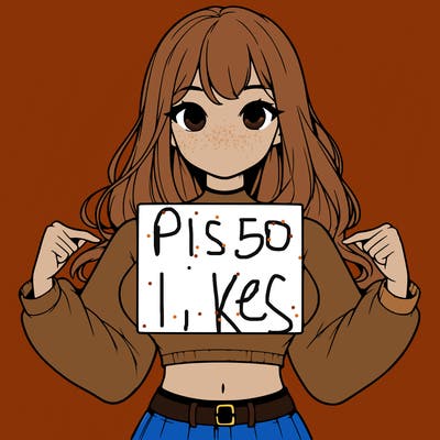 girl holding a blank sign in a long sleeve crop top