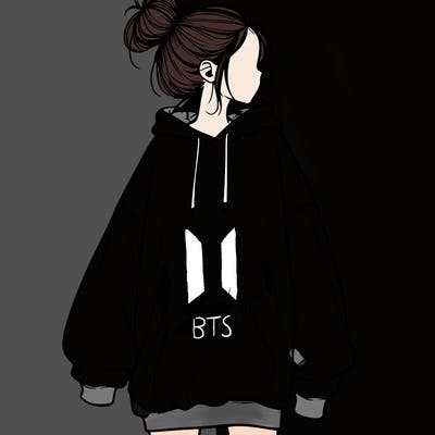 realistic girl with a oversized sweatshirt on and a bun