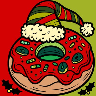 christmas doughnut