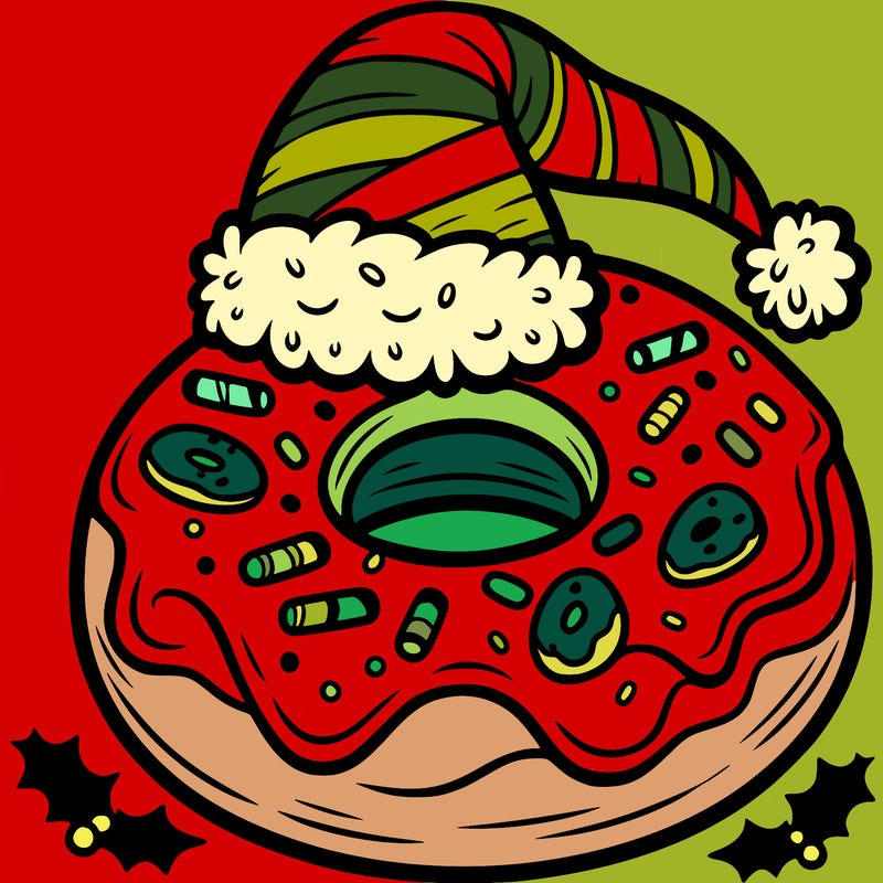christmas doughnut