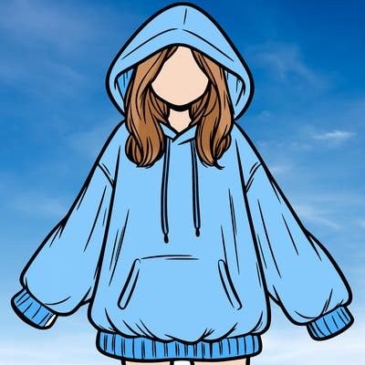 girl in oversized hoodie
