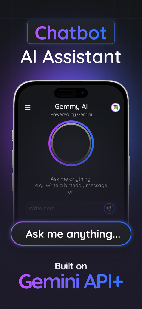 Gemmy AI: Chat & Assistant - Gemmy AI chatbot assistant interface powered by Gemini API