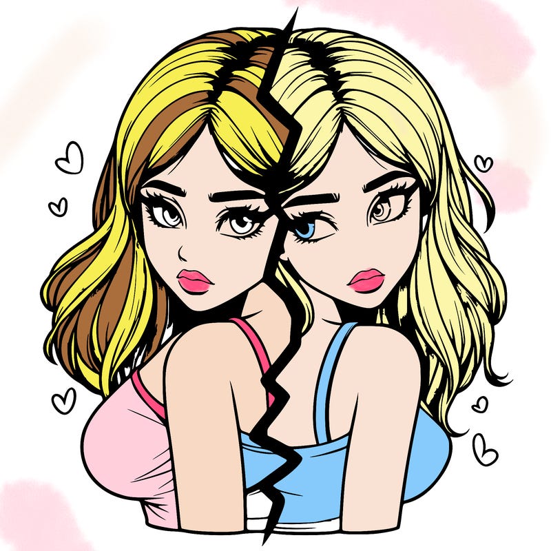 realistic girl split