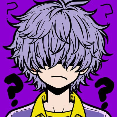 manga boy fluffy hair covering his eyes