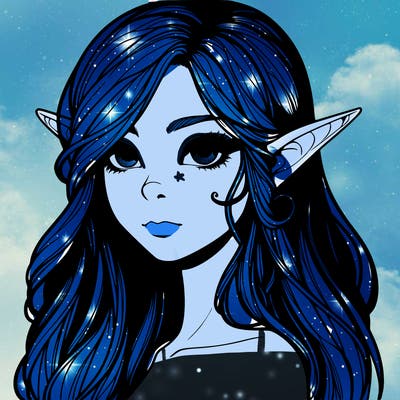 elf girl realistic dark fantasy