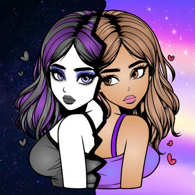 realistic girl split