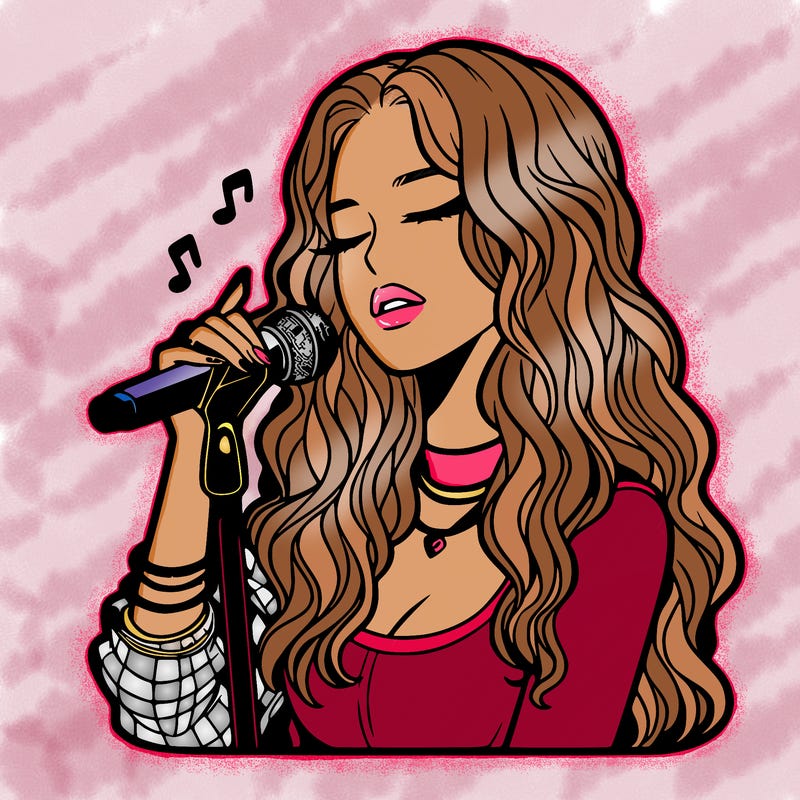 realistic female singer