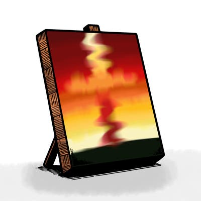 blank canvas realistic