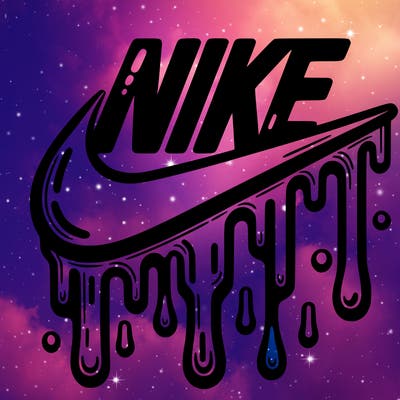 dripping nike logo