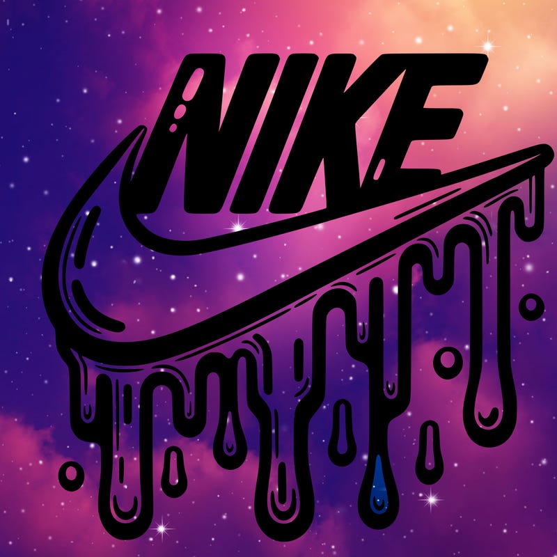 dripping nike logo