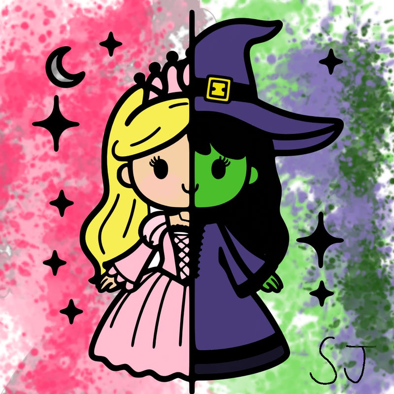 split princess and witch