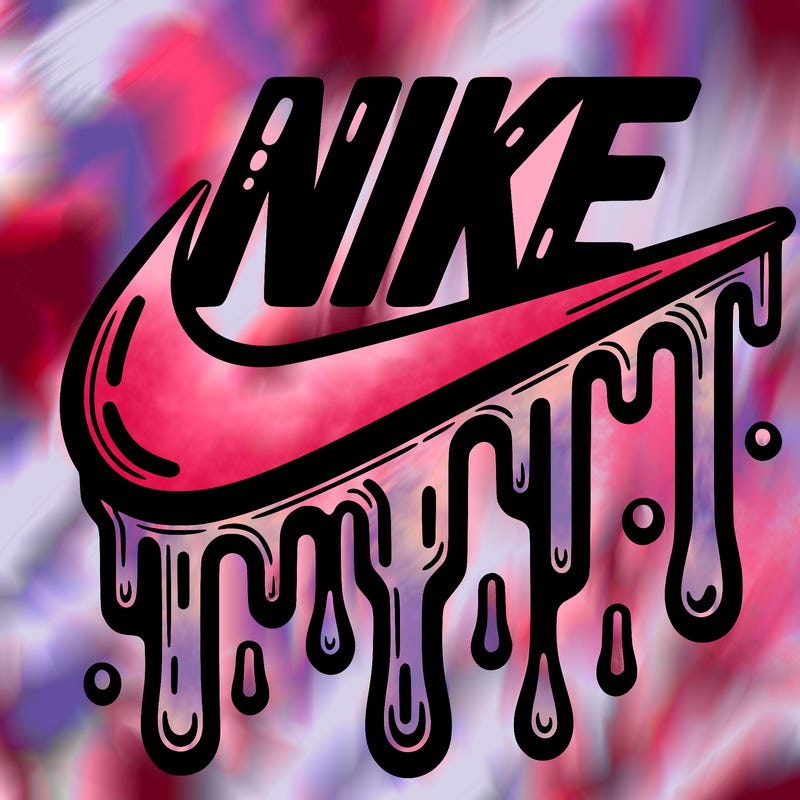 dripping nike logo