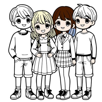 a group of three with two girls and one boy